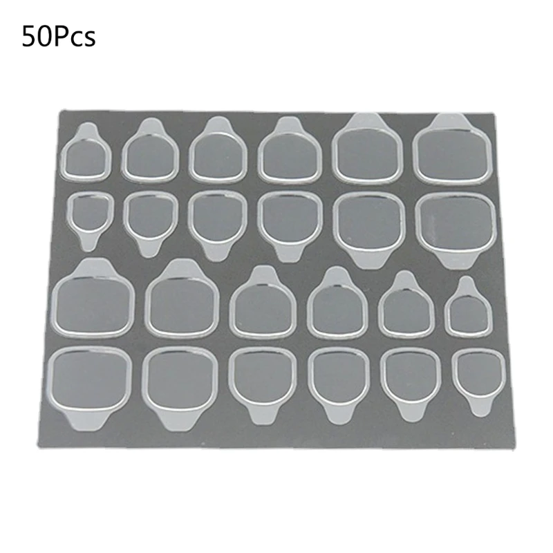 

50-Sheet Double-side Nail Glue-Stickers Transparent Nail Jelly Stickers Glue-Tab