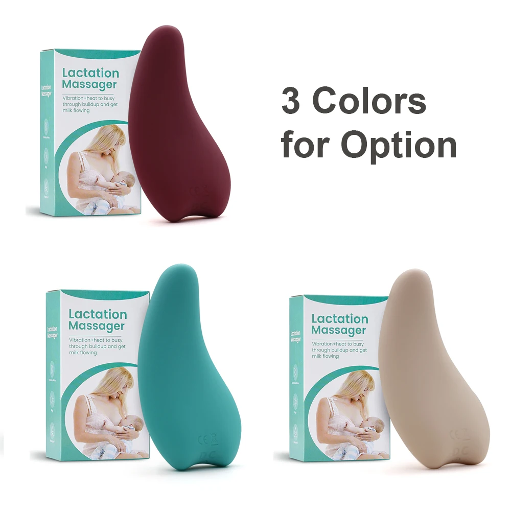 Warming Lactation Massager Soft Silicone Breast Massager for Breastfeeding  Heat Vibration for Clogged Ducts Improved - AliExpress