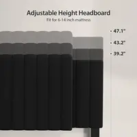 Adjustable Velvet Headboard for Full/Queen/King Beds, Tufted Design with Attachable Frame, Ideal for Bedroom Comfort 4