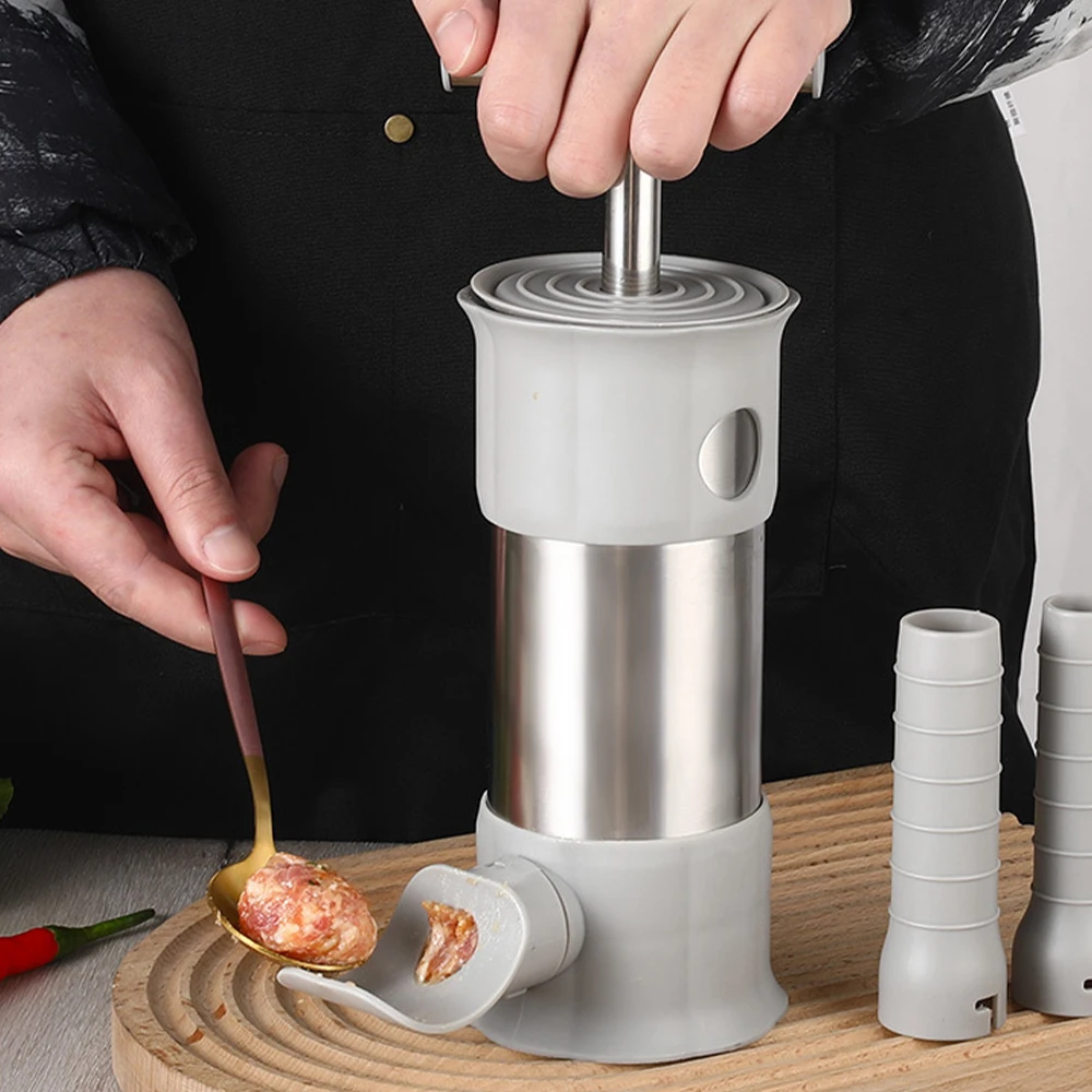 Sausage Stuffer with 4 Different Sizes Stuffing Tubes Quick Filler Syringe sausage stuffer