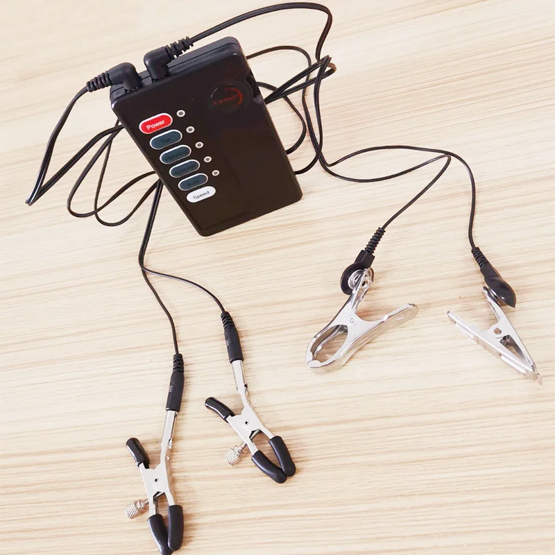 Nipple sex toys nipple clamps nipple clamp vibrator Electric Shock Breast Stimulation Metal Nipples Clamps Labium Clitoris Clips Adult Games Sex Toys for Women Men Gay Masturbation