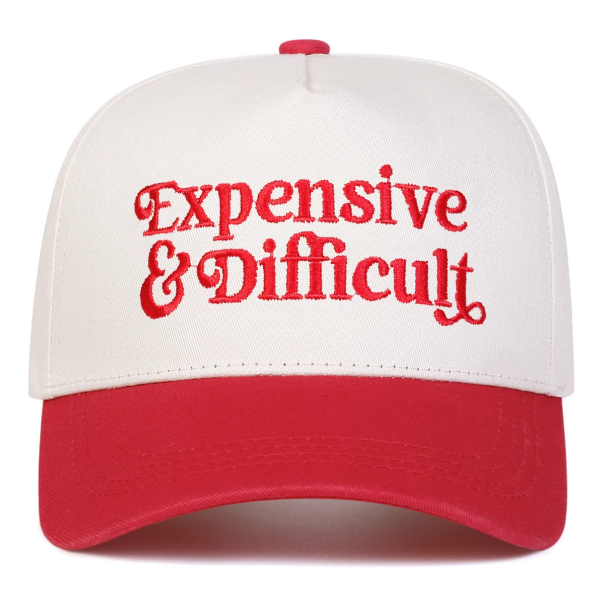 Unisex EXPENSIVE DIFFICULT Baseballkappen mit Buchstabenstickerei, Frühling und Herbst, für den Außenbereich, verstellbare Freizeithüte, Sonnenschutzhut, Sportkappe – Detail 3