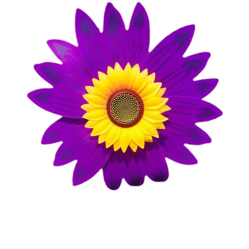 75Cm Black Rod Sunflower Kindergarten Decoration Double Layer Too Big Windmill Outdoor Camping Garden Decoration Souvenir