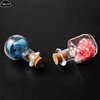 10PCS Mini Glass Bottle Miniature Bottle Mini Cork Glass Vials DIY Mini Wishing Drifting Bottle Wedding Party Decor Glass Jars 3