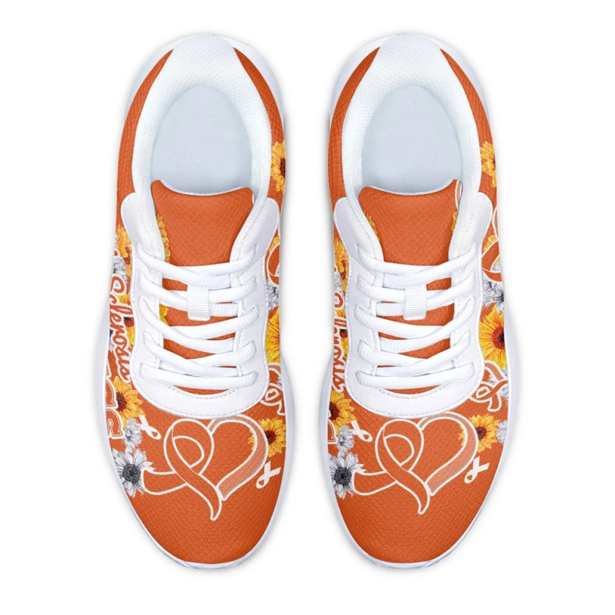 Awareness Sunflower Ribbon Women's Fashion Soft Sneaker Wear-resistant Outdoor Casual Shoes Lightweight Breathable Walking Shoes
