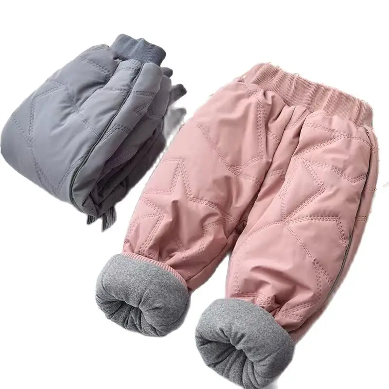 Kids Jeans Time-limited New Baby Boys Clothing Thicken Winter Warm Cashmere Children Pants Wild Little Feet 1-6y