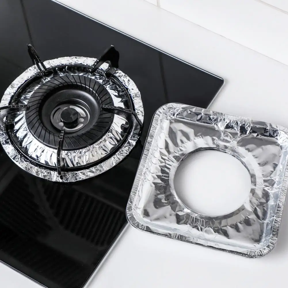 10Pcs Gas Stove Pad Oil-proof Stove Protector Cover Heat Resistant Gas Cover Stovetop Burner Protector Mat Kitchen Tools