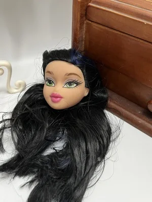 1/6 jointed Big  Colorful Hair Doll Big Head Original DIY Accessories Purple White Hair body beizi bartz 6