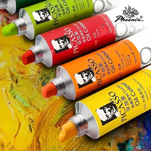 170/50ml Pittura a olio Alta saturazione Tempo di asciugatura più rapido con texture cremosa e materiali artistici di consistenza per studenti artisti 4