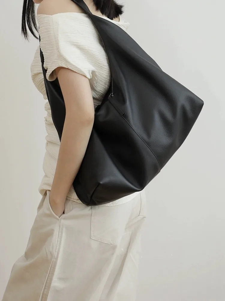 

Fashion Simple Women Bag\Handbag Big Genuine Leather All-match Real Leather Tote Underarm Shoulder Commuter Bag