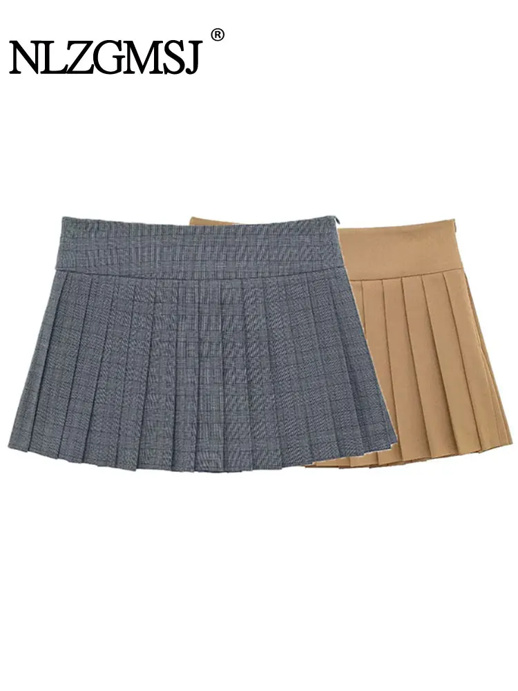 

Юбка женская плиссированная с завышенной талией, короткая, на весну