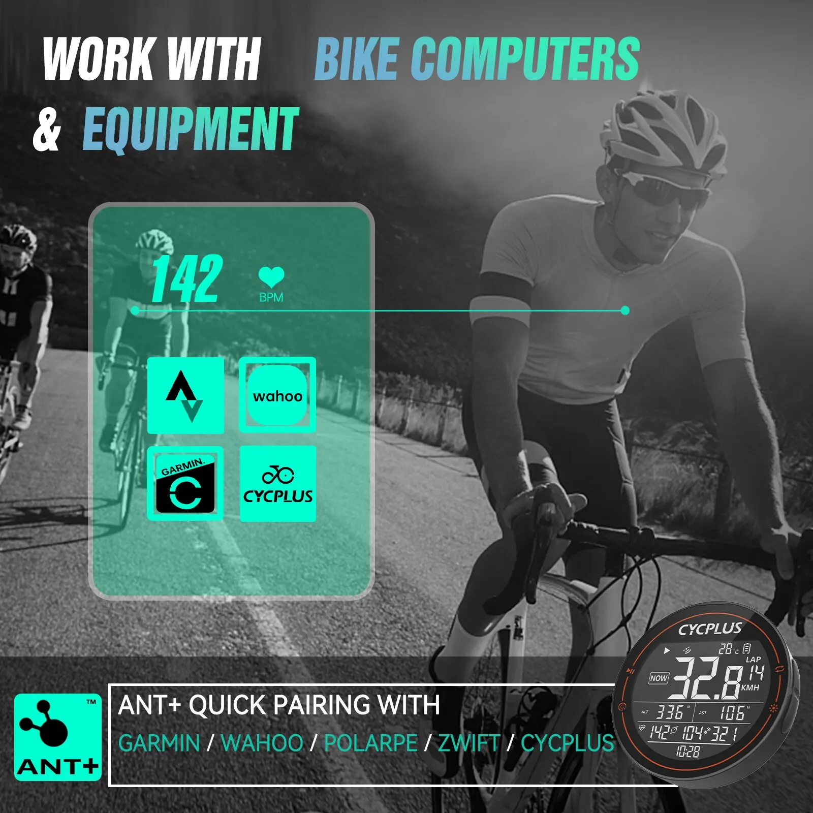 Heart Rate Monitor Armband Wrist Belt Bluetooth ANT+ Fitness Monitor for Garmin Wahoo GPS Bike Computer