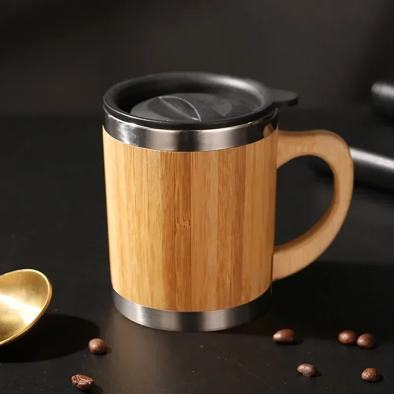Bamboo Stainless Steel Vacuum Flask 5