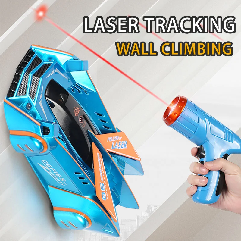 

RC Car Stunt Infrared Laser Tracking Wall Ceiling Climbing Vehicle Toys For Children Remote Control Cars Follow Light Gifts boys