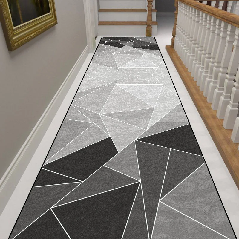 Modern Home Long Corridor Carpet Non-slip Stairway Rug Hotel Lobby Passageway Runner Washable Room Decor Floor Mats Customizable 3