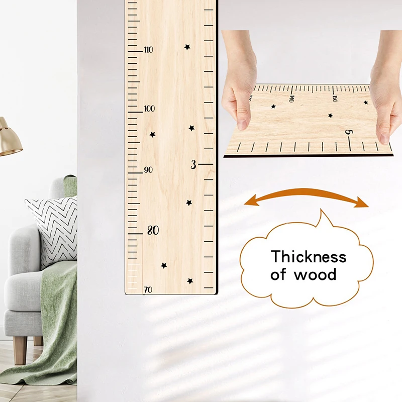Kids Growth Chart Toddler Height Ruler Growth Wall Decor Boys Height Chart Girls Ruler Child Measurement