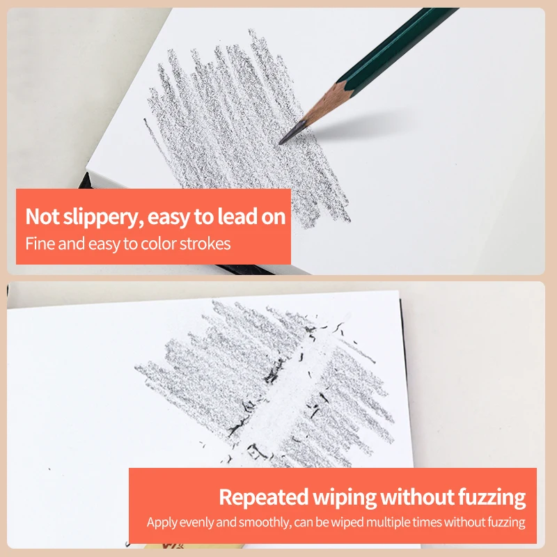 MIKAILAN SketchBook Hand Sketching Drawing Notebook Journal Planner For Student Artist Painting Art Supplies 80Sheet 130g 5