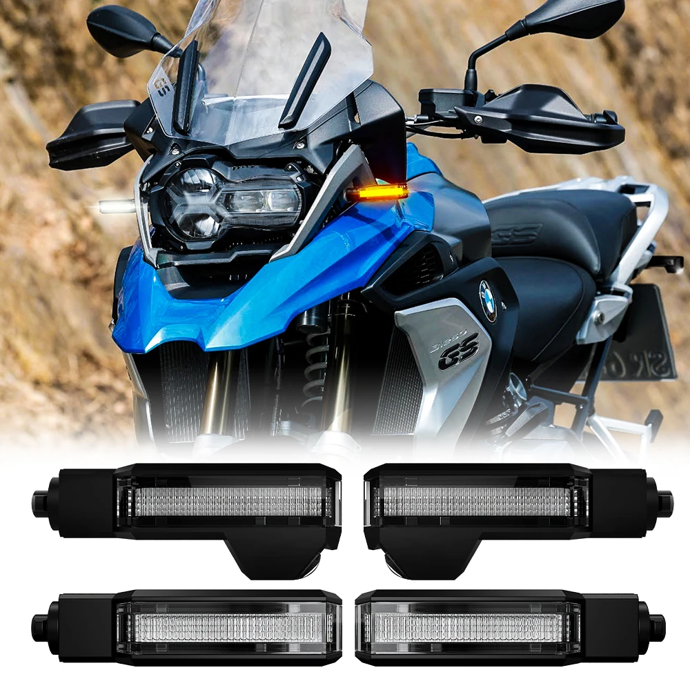 

Motorcycle Front LED Turn Signal Rear Indicator Lights Blinker Brake Light Lamp For BMW F650GS F800GS R1200GS/R/S S1000XR