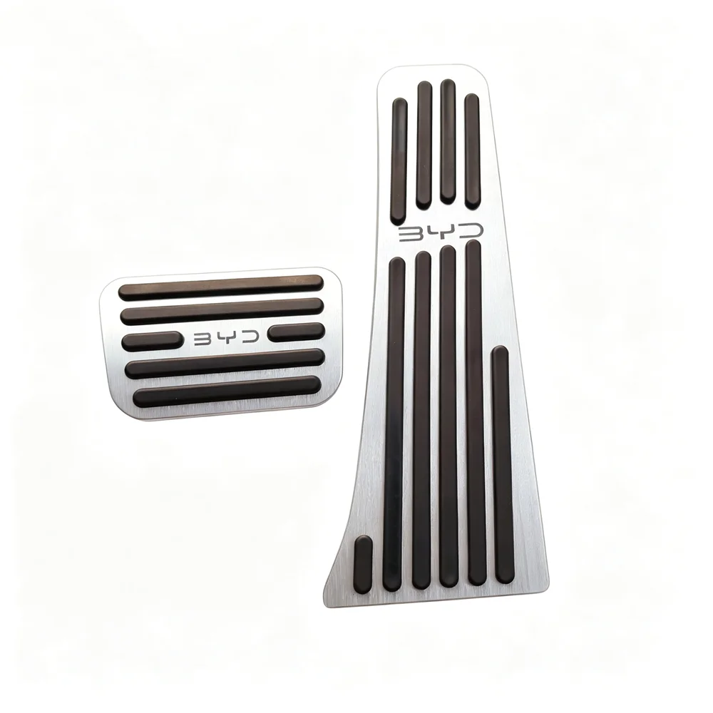 Für 2026 BYD Atto2 DM-i Auto Fußpedalabdeckungen aus Aluminiumlegierung und Gummi, Verschleißfeste Fußpedale, Innenraum-Styling-Zubehör – Detail 4