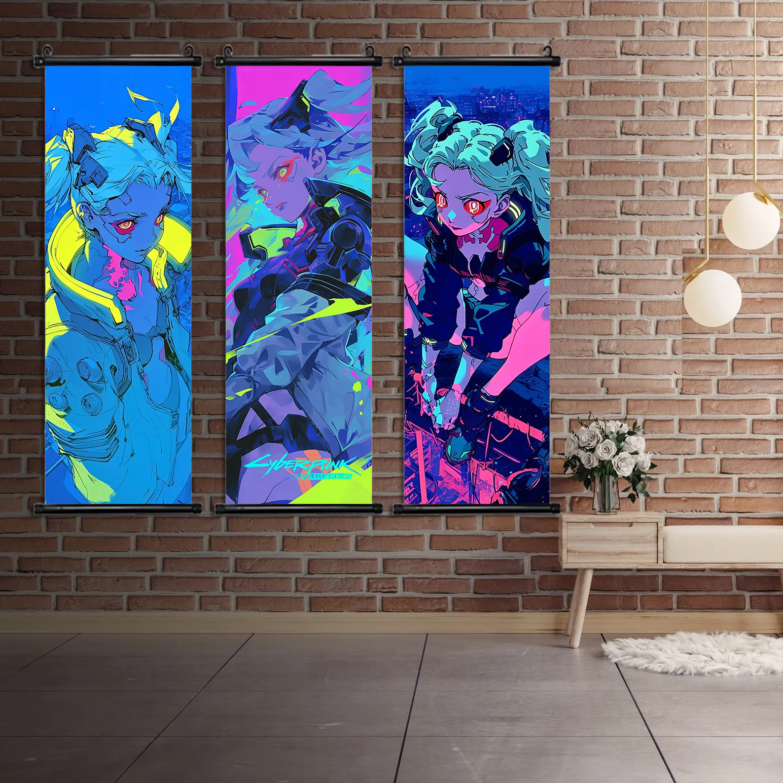 Cyberpunk Hanging Scroll Poster Lucy Movie Wallpaper Comic Wall Artwork Canvas Painting Picture Print Home Decoration Art Gift