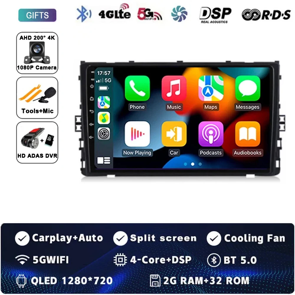 Adattatore CarPlay Wireless Per VW T-Cross 2019-2025 – Plug & Play, Connessione Automatica Bluetooth, Per Navigazione Musica E Chiamate