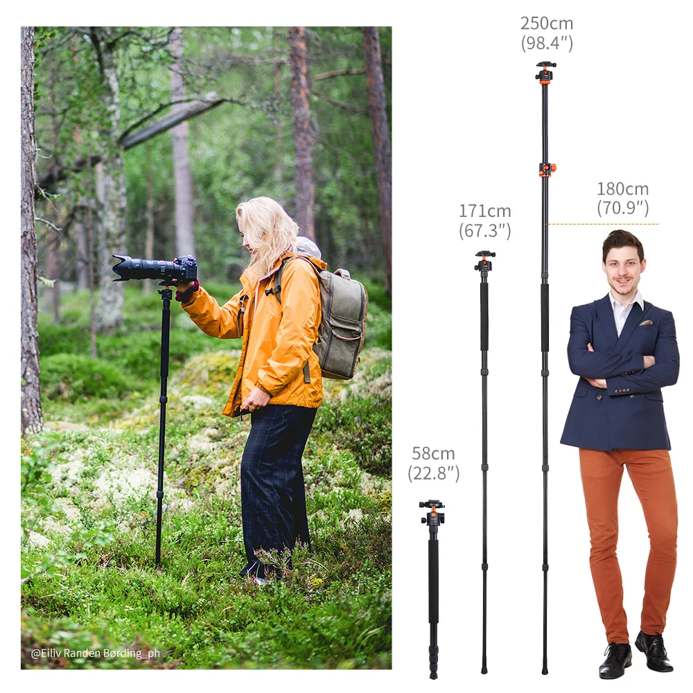 K & F CONCEPT  ﰢ,  ī޶ ﰢ ĵ, ˷̴ ձ, 10kg ̷ε , DSLR ī޶, SA254T1, 94.1 ġ