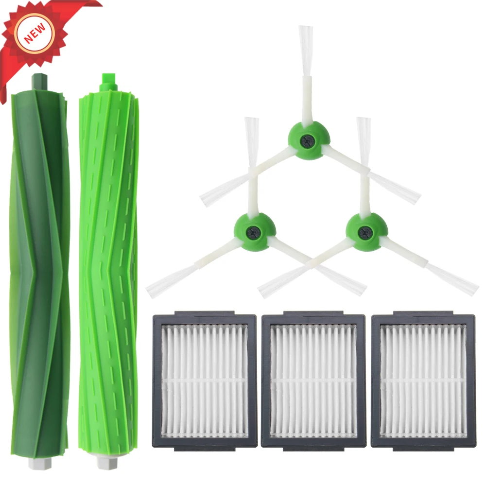 

Hepa Filter + Side Brush + Roll for iRobot Roomba i7 E5 E6 Series Robot Vacuum Cleaner Replacement Spare Parts