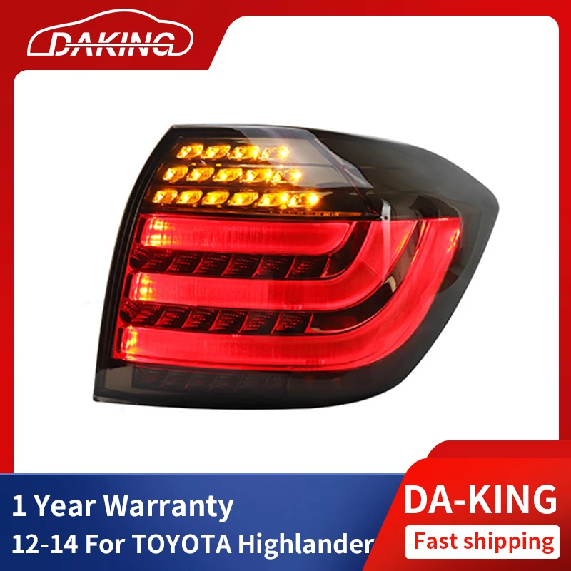 

Car LED Taillights For Toyota Highlander 2012-2014 For BMW Style LED DRL Rear Signal Lamp Tail Light Auto Accessories