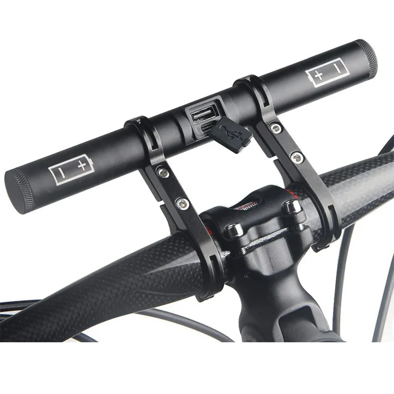 

Bike Handlebar Extender USB Bicycle Handlebar Extension Mount Electric Scooter Accessories for Cycling (No Batteries)