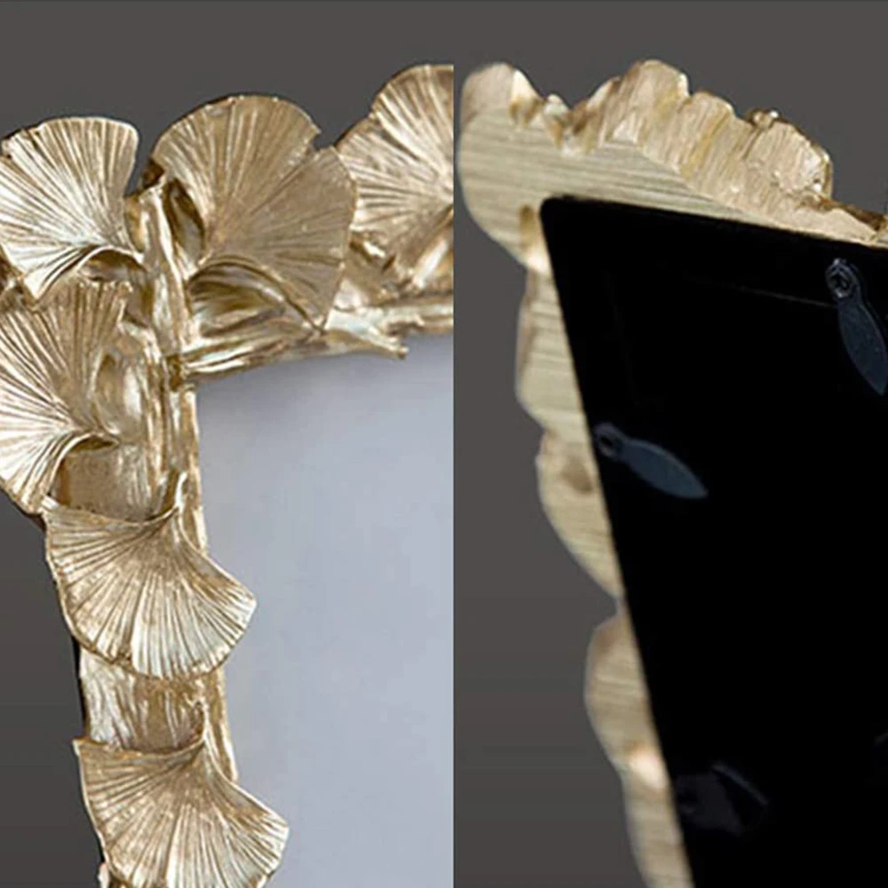 Creative Retro Golden American Ginkgo Leaf 4 Inch 6 Inch Photo Frame photo frame wood picture frame Suitable for Decorative Painting