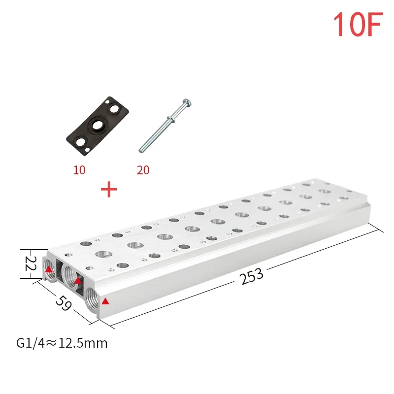 Collettore Elettrovalvole 4V200M - Ricambio Per Valvole Pneumatiche, Modello 8F - Foto 9