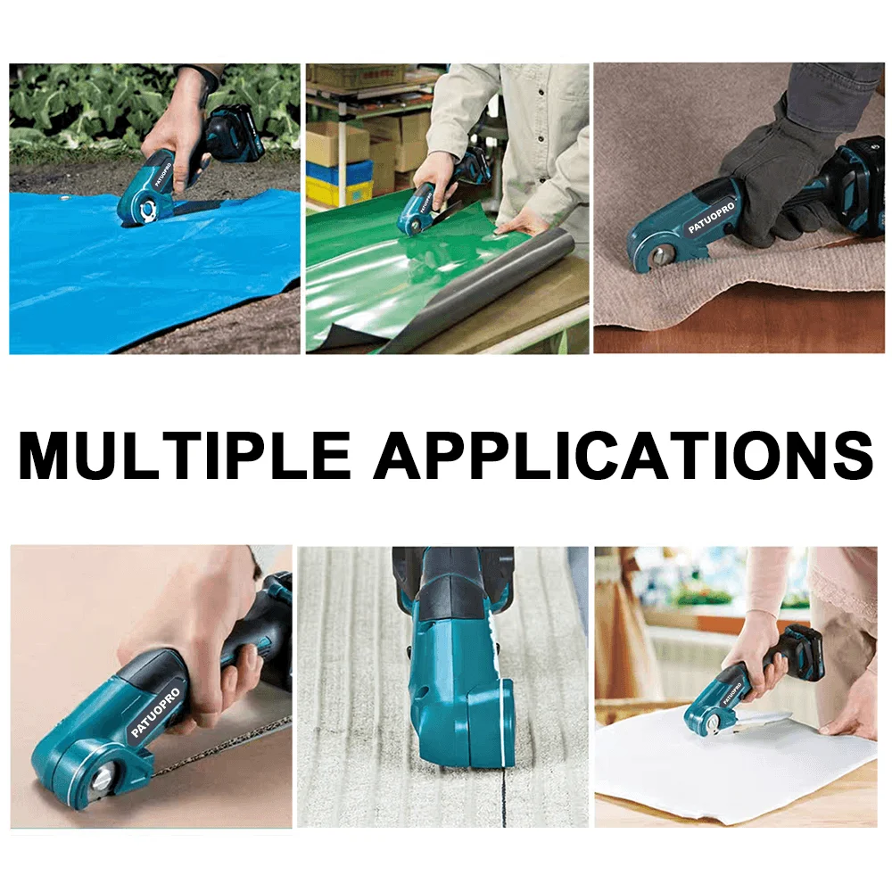 Cordless Electric Scissors Cardboard Carpet Cutter Rechargeable Safety Lock  Rotary Cutting Power Tool For Makita 18v Battery - AliExpress, image size:1000x1000