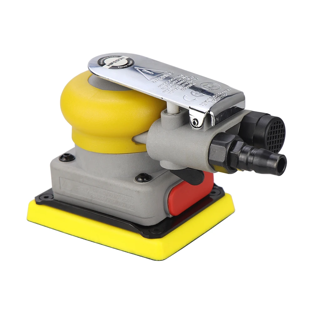 HIFESON Grindering Machine Car Air Sander Polisher With 20Pcs Sandpaper Pneumatic Cars Polishing Grinder Tool Square 70*100mm 3