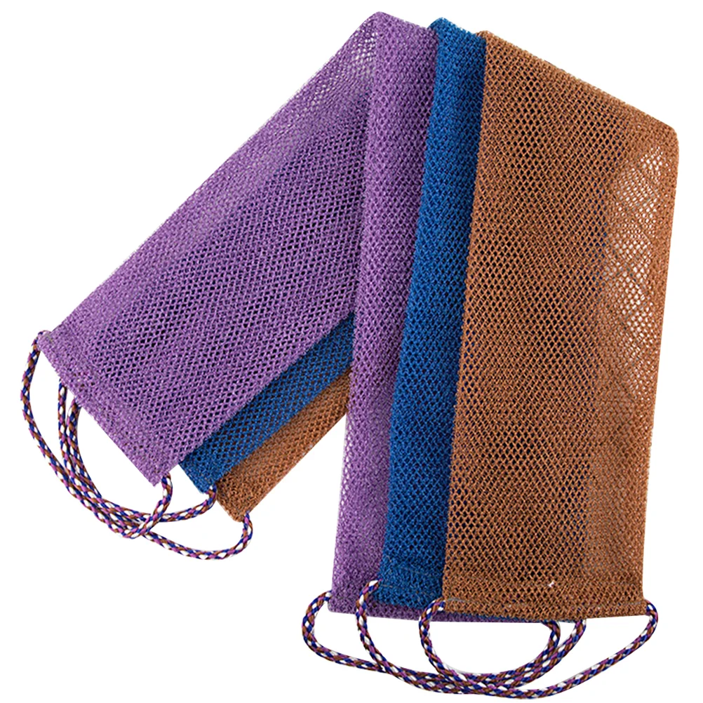 

3pcs Exfoliating Washcloth Shower Towels Back Scrubbing Towels Body Wash Towels