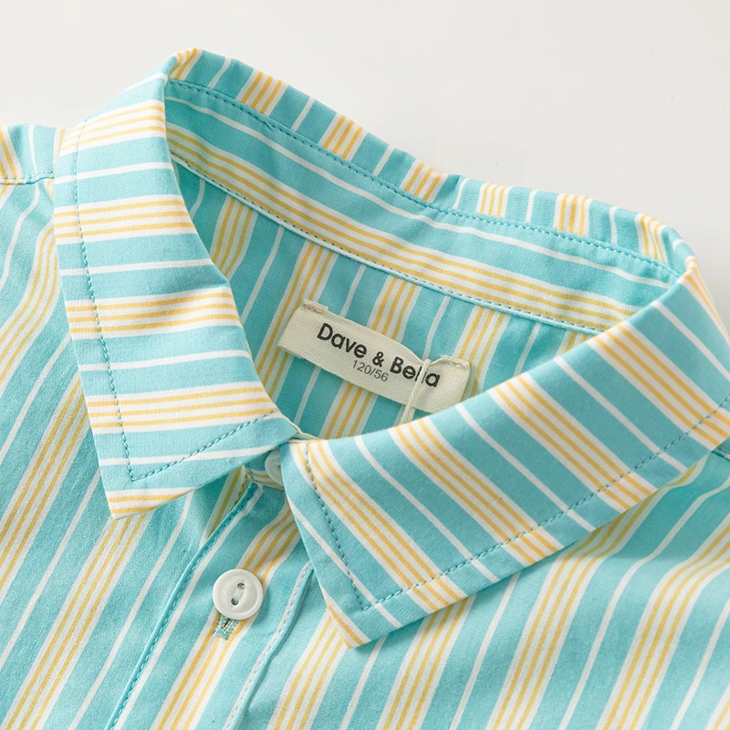 Dave Bella Children's Shirt Clothes New Spring Boys Baby Comfortable Fashion Casual Striped Top Cotton Party DK1248139