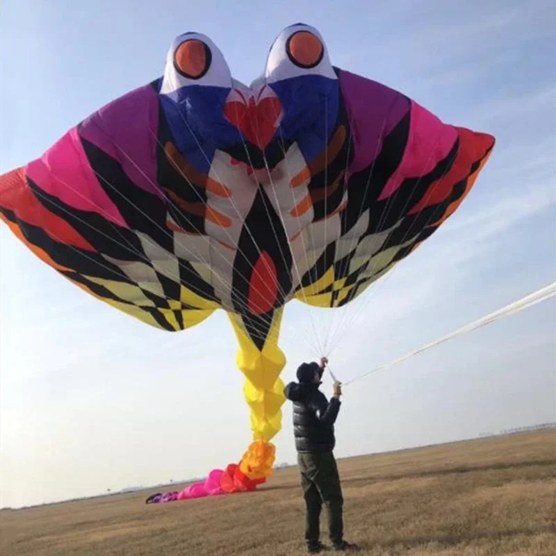 

New 15M Large Software 3D Colorful Ray Kite Performance Competition Adult Professional Breeze Easy To Fly Skeletonless Kite