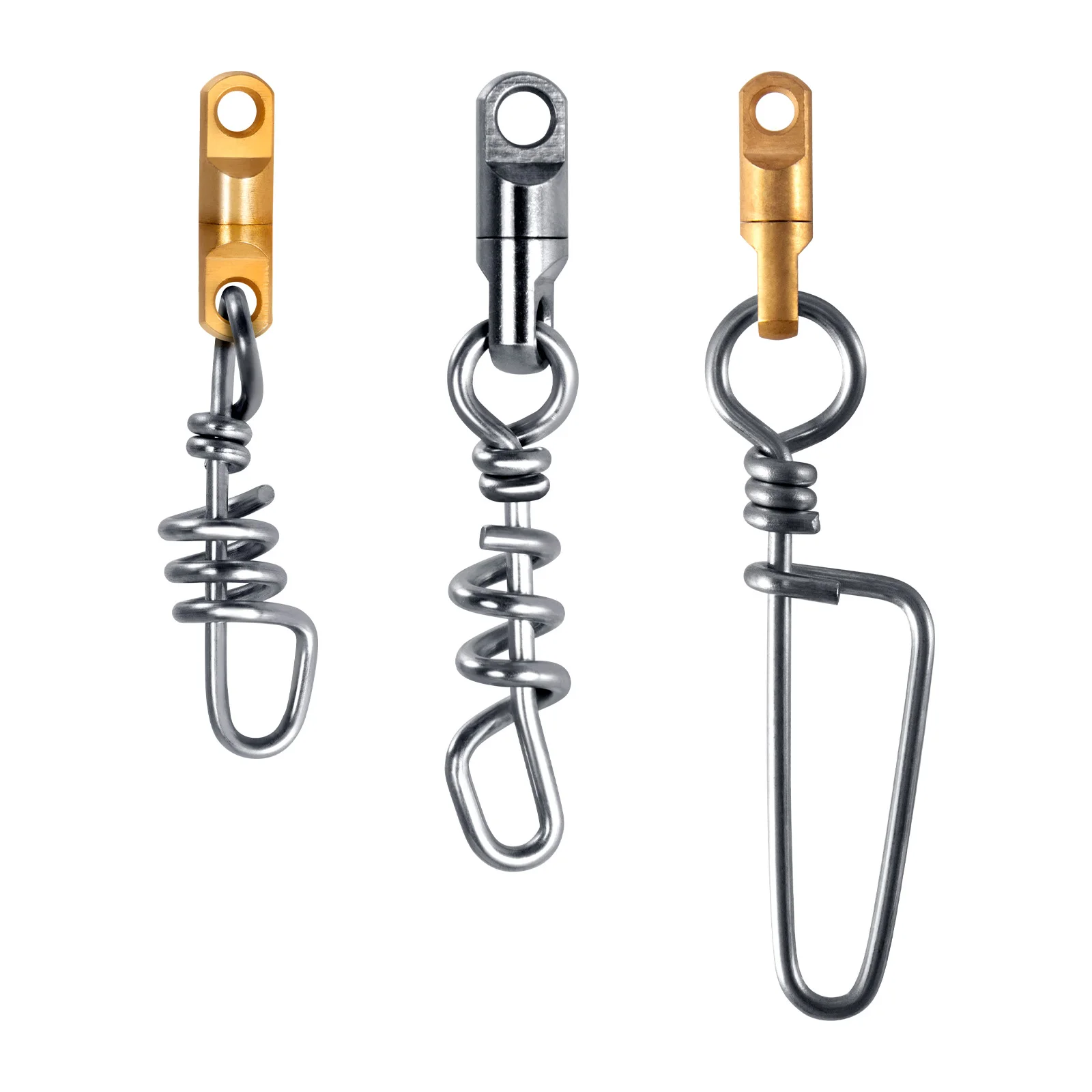 3/5pcs Heavy Duty Fishing Swivel Snap Connector Stainless Steel ...