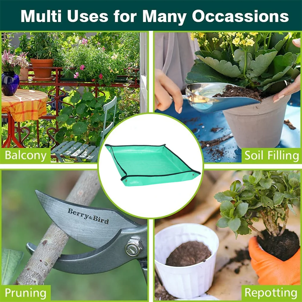 Transplant Mat Plant Repotting Mat Gardening Potting Pad Plant Regeneration Mat 50-100CM Gardening Planting Mat Foldable Garden Flower Pots Mats Waterproof