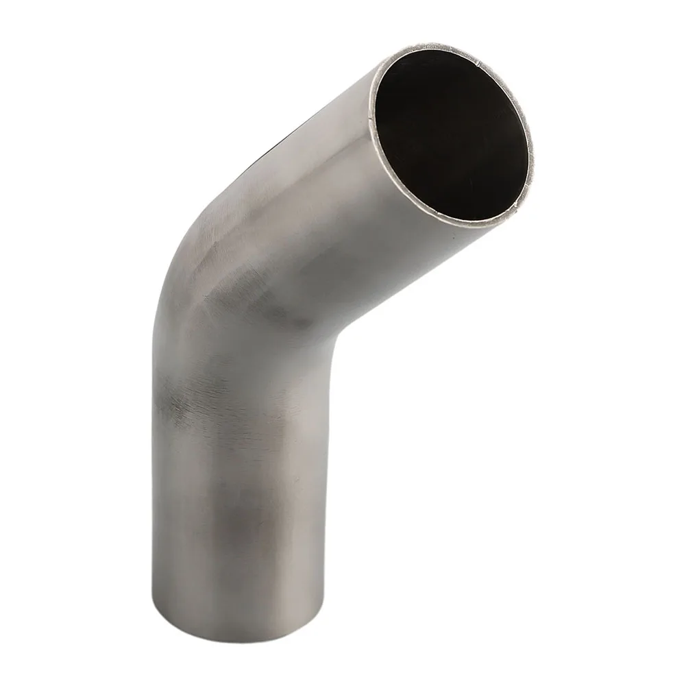 Elbow 45° Degree Bend Exhaust Pipe Versatile Stainless Steel Polished 19-51mm Automotive Exhaust Pipe Connection Fittings