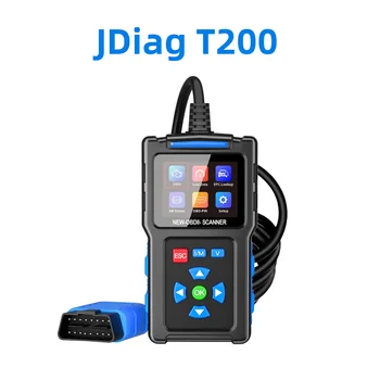 JDiag T200 Auto OBD2 Scanner Lettore di codici di guasto Display digitale Strumento diagnostico per automobili Analizzatore motore per auto I/M Ready Tester