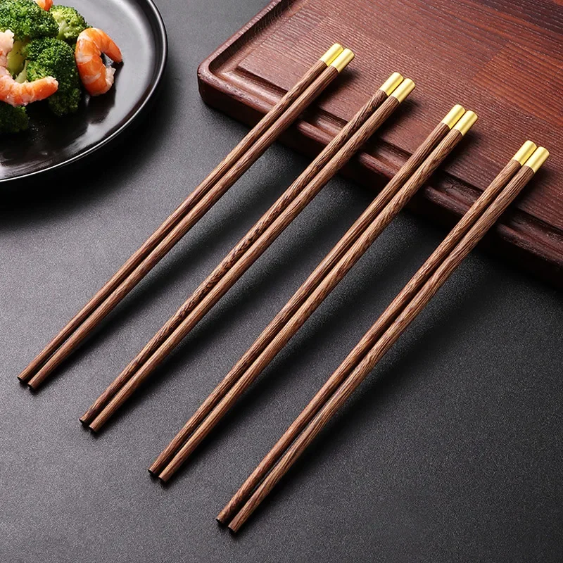 10 Pairs Wooden Chopsticks Set Chinese Chopsticks Japanese Sushi Sticks Reusable Korean Food Chop Sticks Wood Cutlery Tableware
