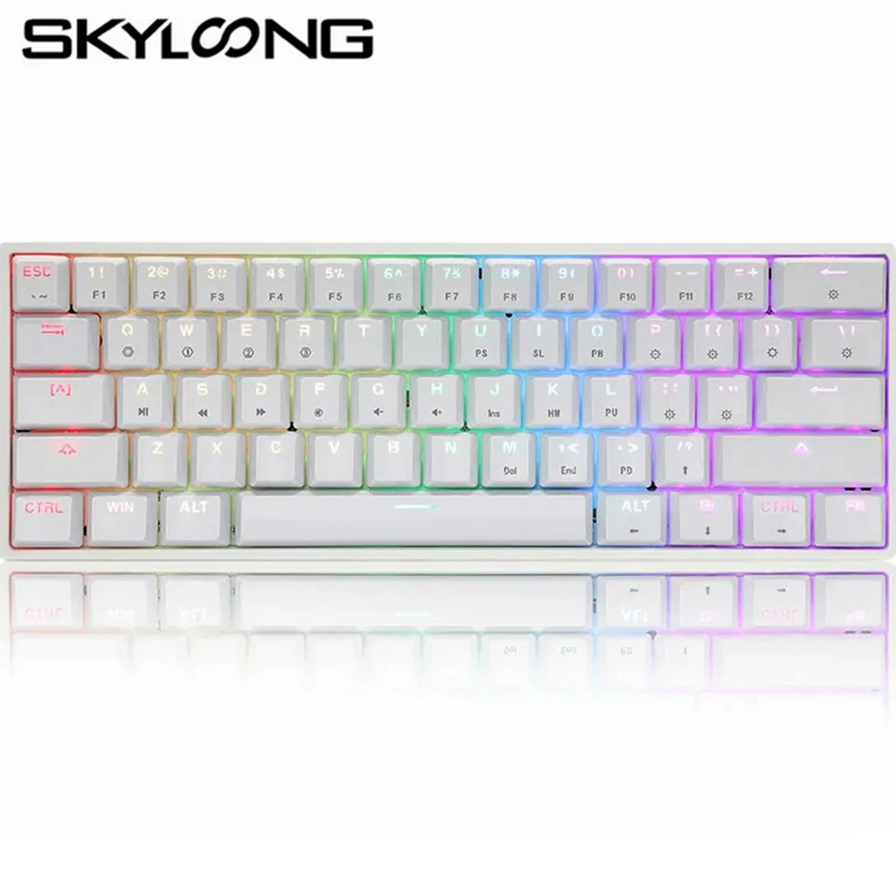Skyloong GK61 61 Keys Gaming Mechanical Keyboard USB Wired RGB Backlit Gamer Mechanical Keyboards For Desktop Tablet Laptop SK61