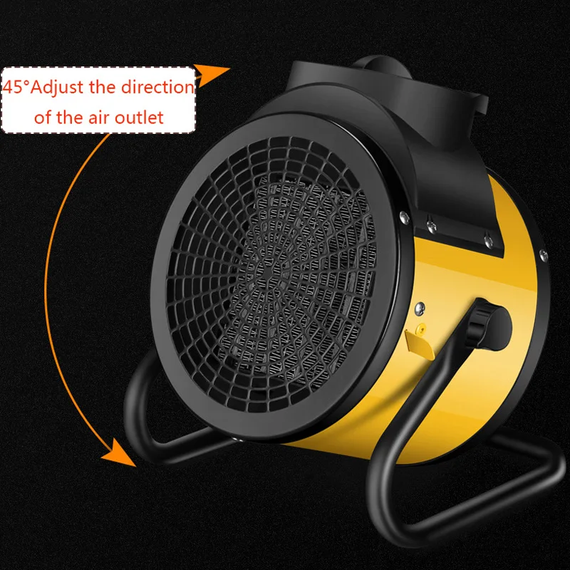 DMWD 2KW Portable Industrial Electric Fan Heater Thermostat Air Warmer Machine Room Radiator Fast Heating Blower Office 3Gear 5