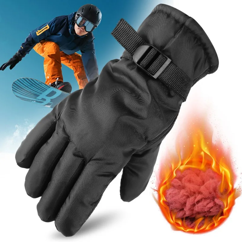 Winter Cycling Gloves Men Outdoor Waterproof Skiing Riding Hiking Motorcycle Warm Mitten Gloves Unisex Thermal Sport Gloves 3