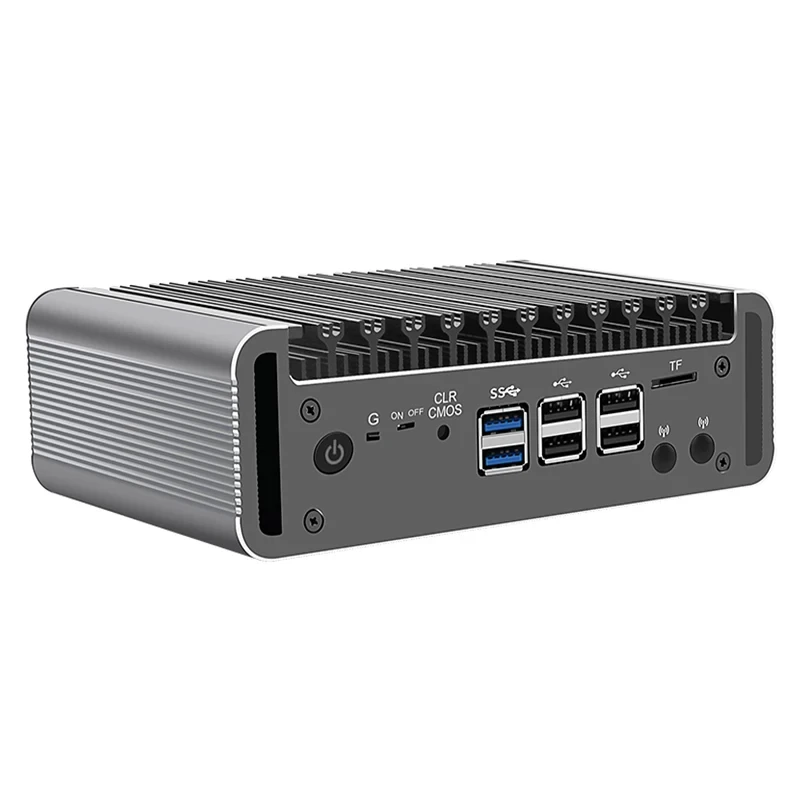 Topton Fanless Mini PC Intel Core 3 N355 N305 8 Core N150 N100 DDR5 2xNVMe 4xi226-V 2.5G Firewall application computer pfsense 6