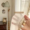 Nordic Luxury Simple Ripple White Tulle Lace Bead Sheer Curtains for Living Room Bedroom Dining Window Blackout Transparent Door 2