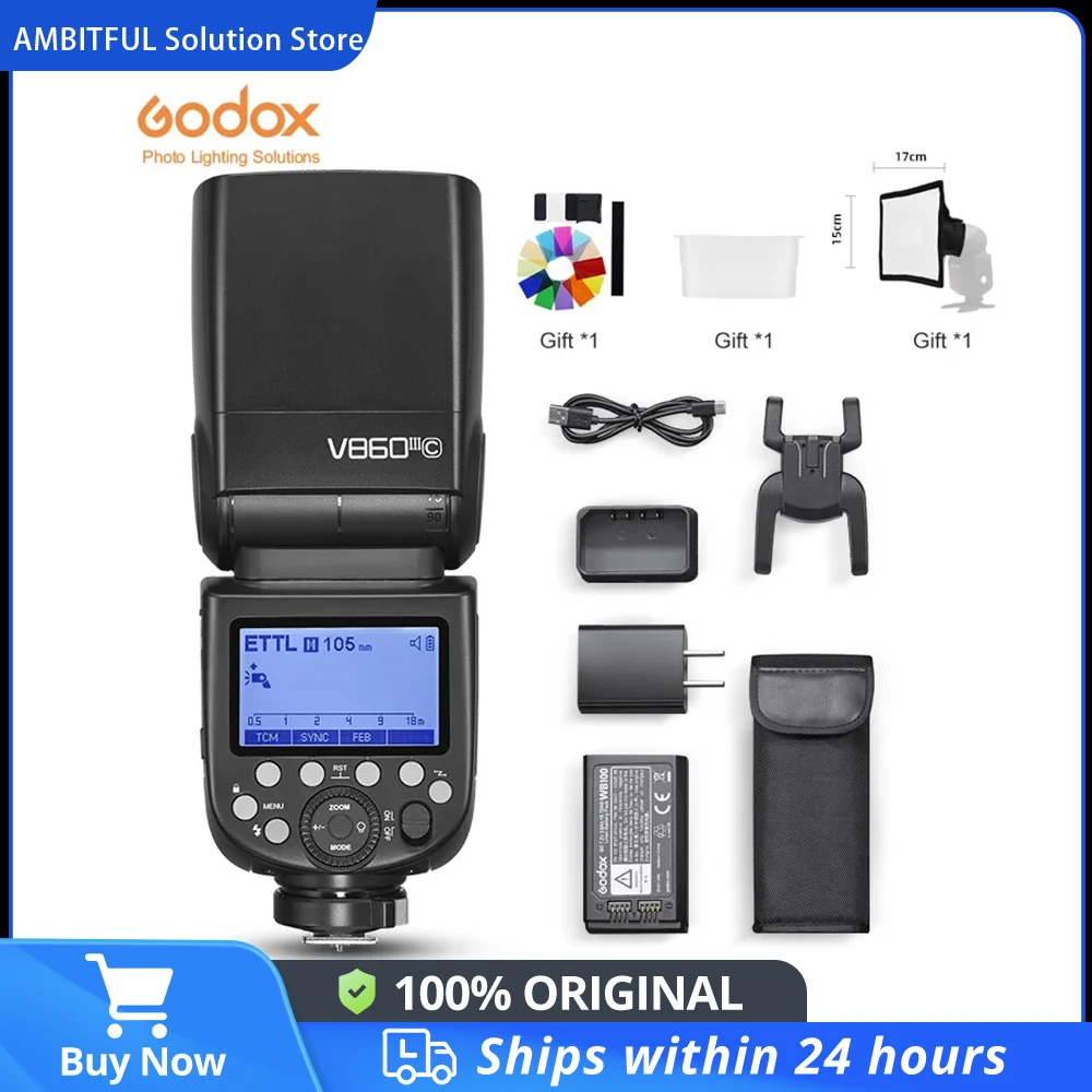 Godox V860III V860III-C V860III-N V860III-S Speedlite Camera Flash TTL 2.4G HSS Flash for Canon Sony Nikon Fuji Olympus Pentax