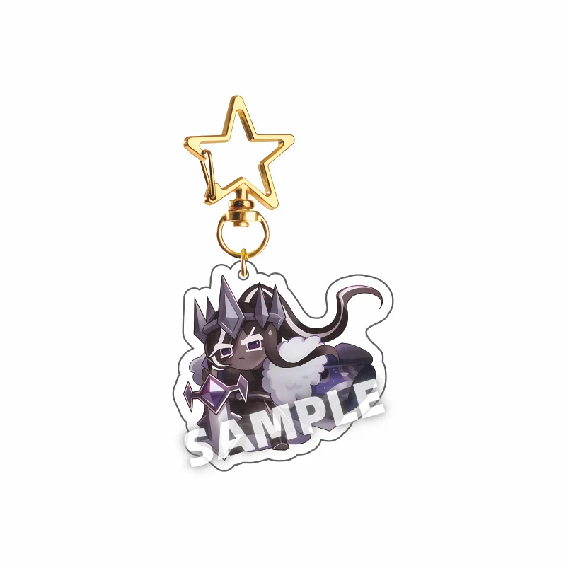 Cookie Run Kingdom Inspired Acrylic Keychain - Candy Shadow Apple Pure Vanilla Design, 6cm