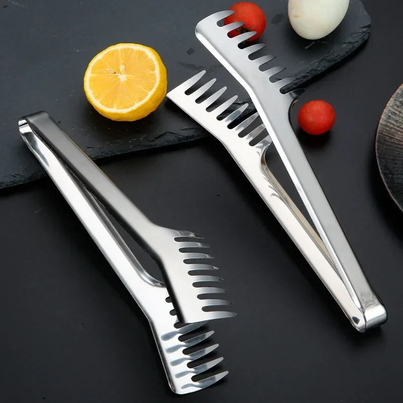 Spaghetti Tongs Pasta Clip Food Holder Stainless Steel Noodles Clip Food Comb Cooking Utensils Western Restaurant Kitchen Tool kitchen tools