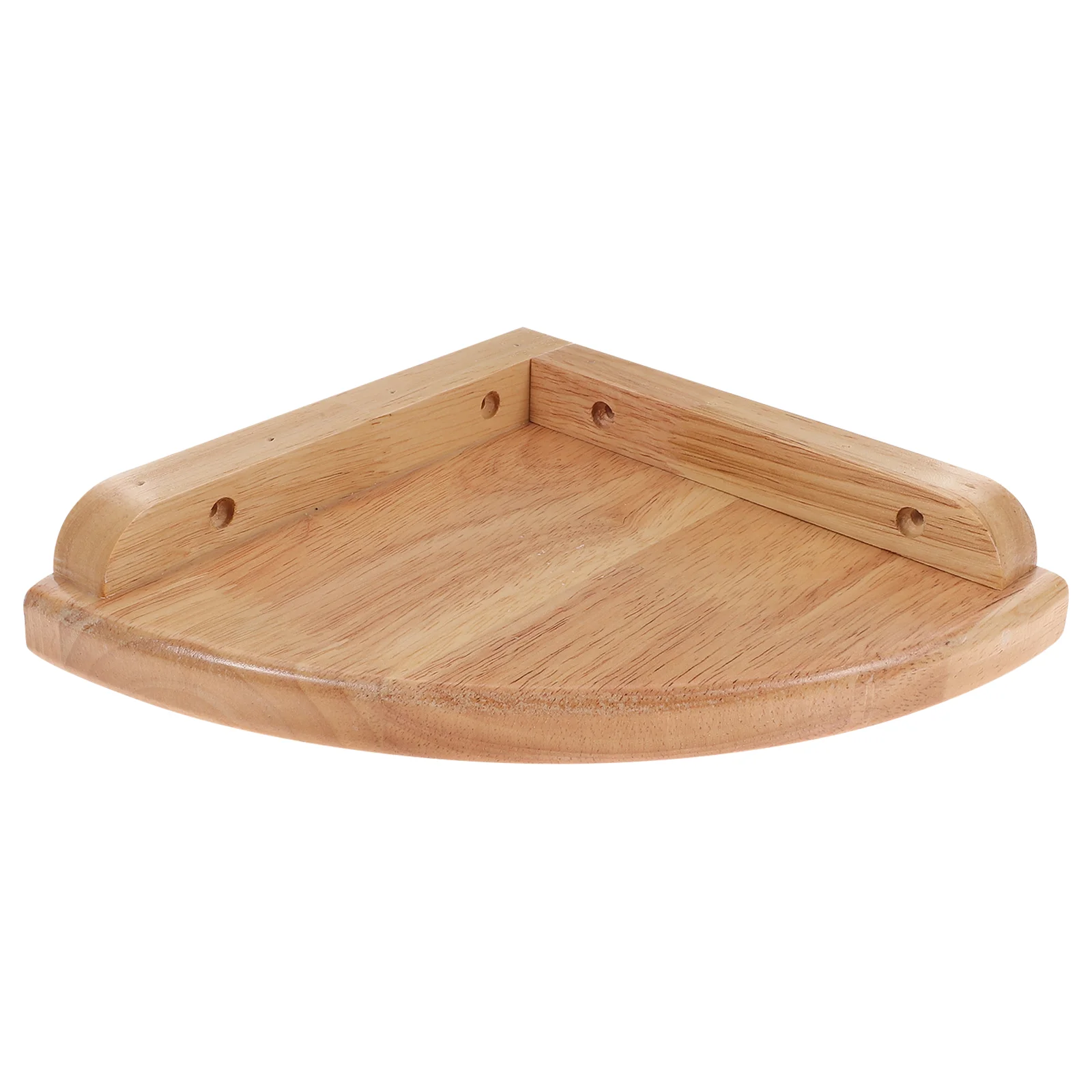 

7/9 Inches White Oak Shelf Fan-Shape Wall Corner Shelf Practical Wall-mounted Corner Storage Rack for Home Bedroom Living Room